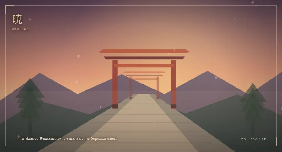 Torii-Garten aus dem tatsächlich spielbaren Zen Atelier